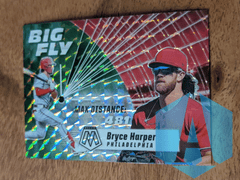 2021 Panini Mosaic Baseball Big Fly Green Prizm - Bryce Harper #BF4 Philadelphia